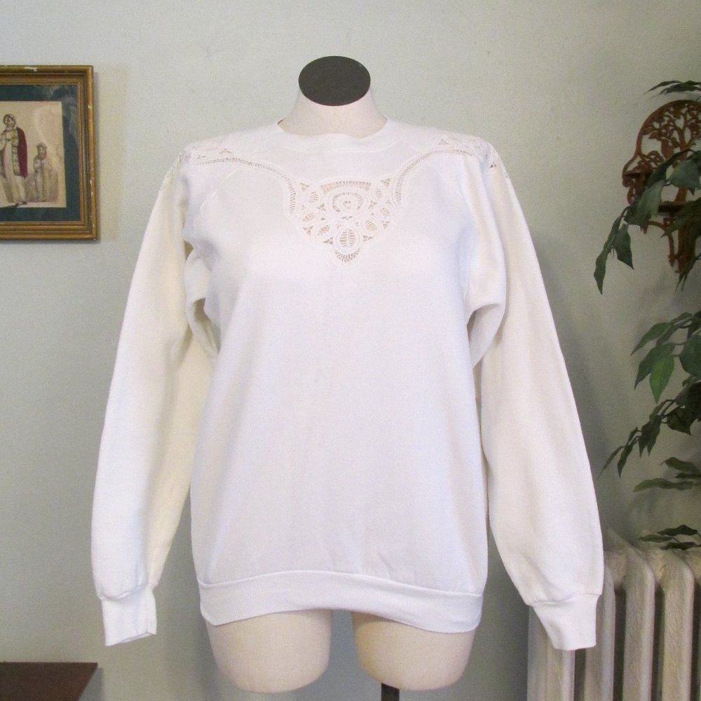 Vintage 90s Lace Sweatshirt